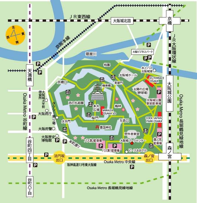大阪城公園地圖