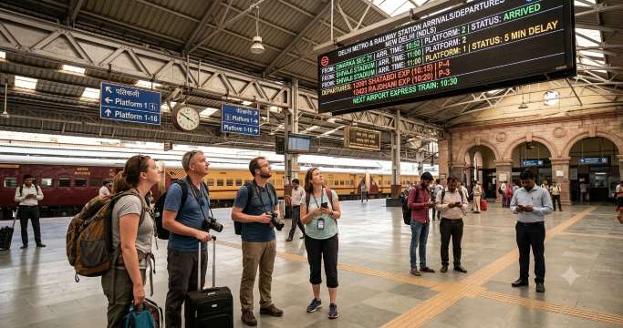 Step-by-Step: How to Catch Your Train at New Delhi Railway StationBoards
