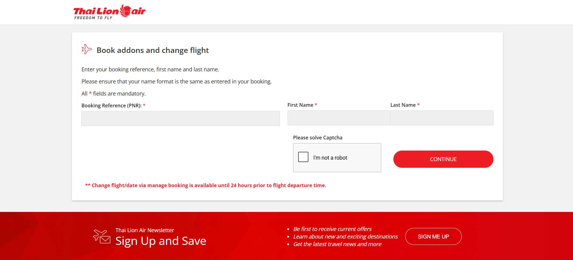 จองน้ำหนักกระเป๋าเพิ่มบนเว็บไซต์ Thai Lion Air