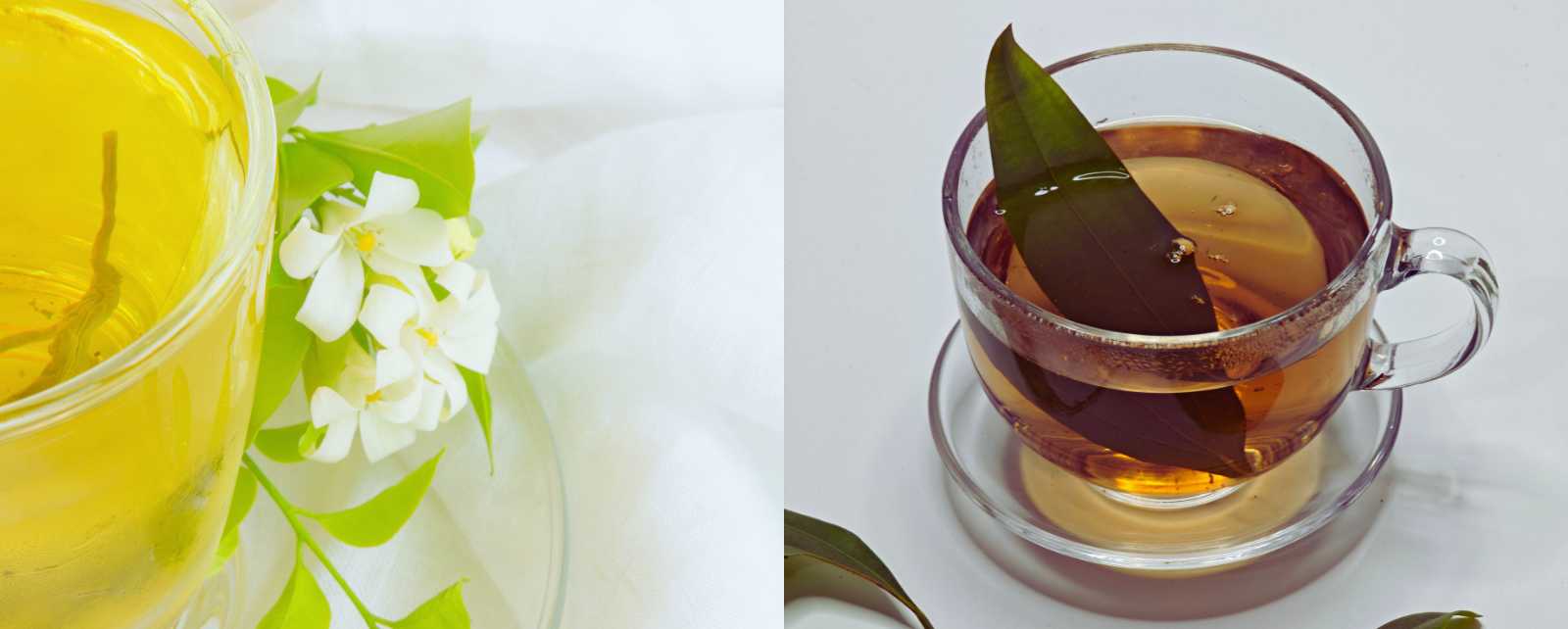 Tazas de té chino con hojas de té, representación de la cultura del té en China