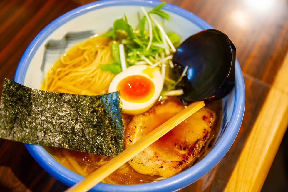 A traditional fragrant and aromatic ramen