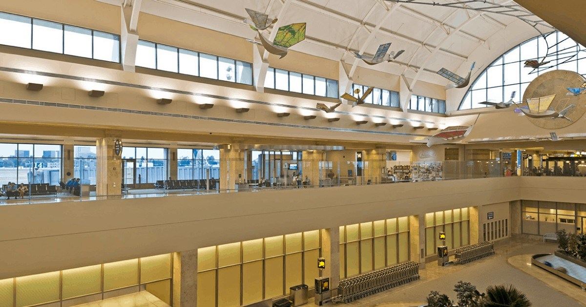 Spacious John Wayne Airport terminal interior