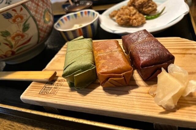 Nara Food - Hiraso Persimmon Leaf Sushi