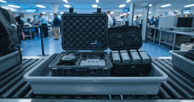 Getting the drone and its batteries there