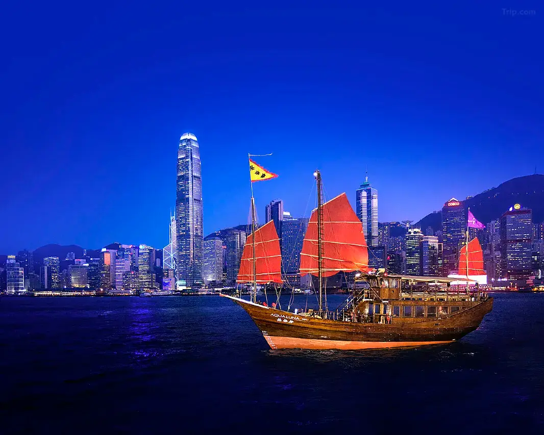 night scene at Central