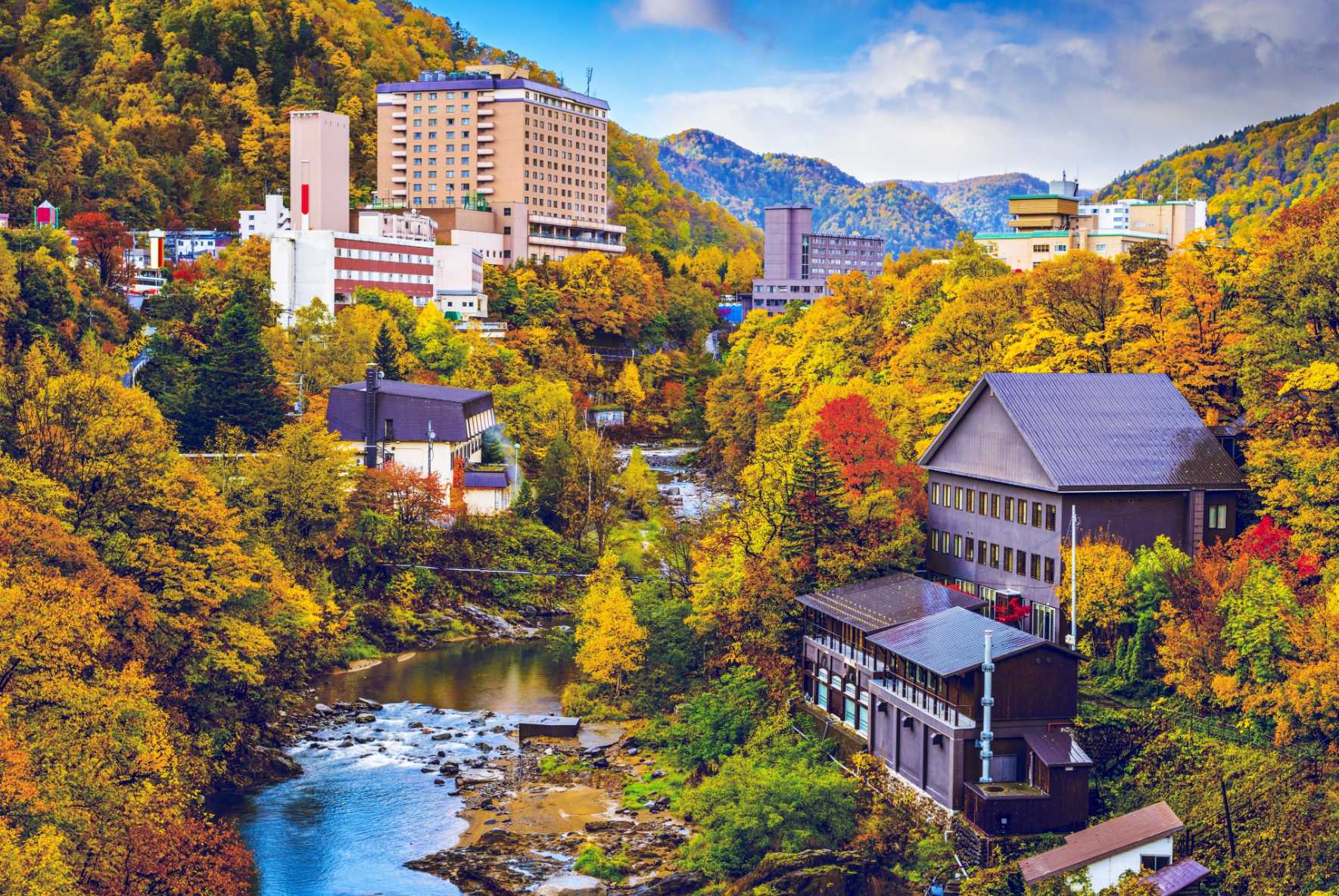 日本賞楓景點｜北海道 - 定山溪溫泉