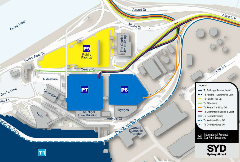Sydney International Airport Parking Map