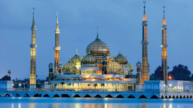A breathtaking view of the crystal mosque