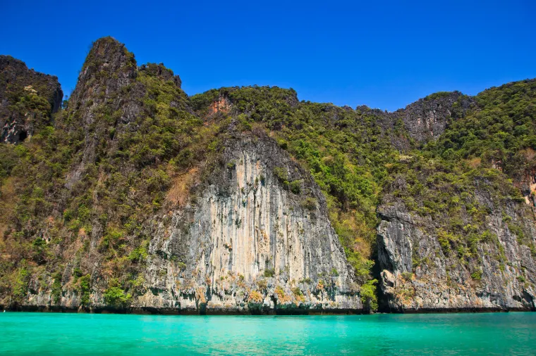 limestone cliffs at Phi Phi Islands