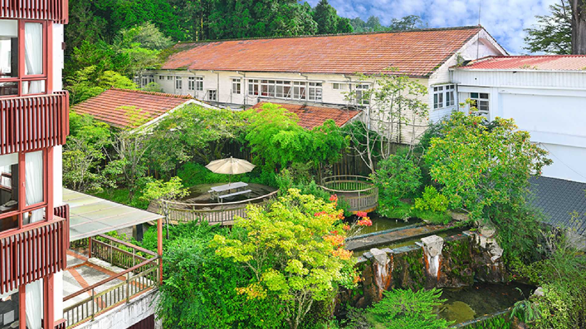 阿里山賓館設施 #5 中庭花園