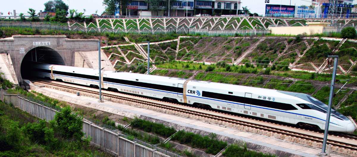 High-speed train from Chengdu to Chongqing
