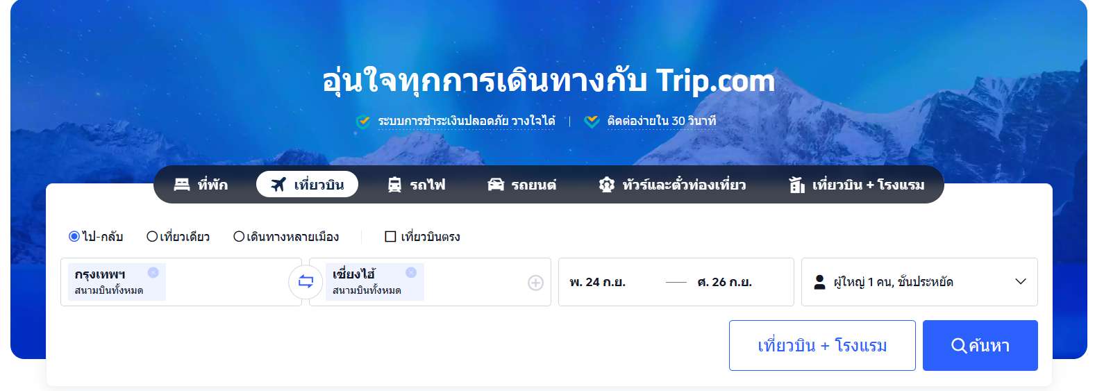 ค้นหาไฟลต์