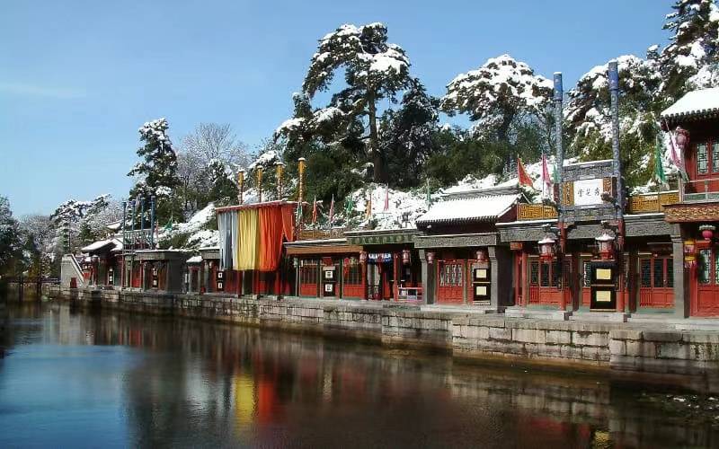 พระราชวังฤดูร้อนในช่วงที่มีหิมะ