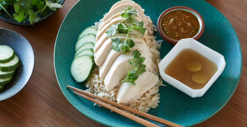 Some refreshing and light Thai chicken rice