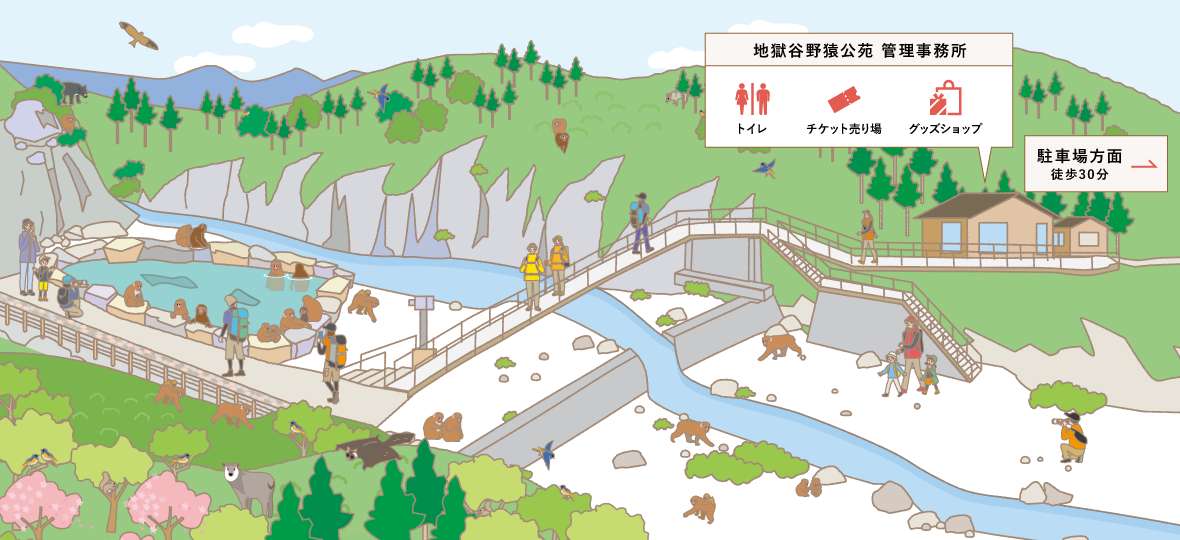 Map of Jigokudani Monkey Park