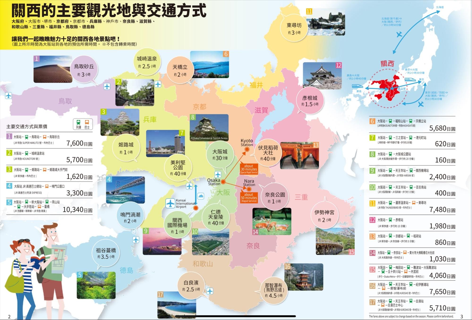 日本旅遊地圖|近畿地區