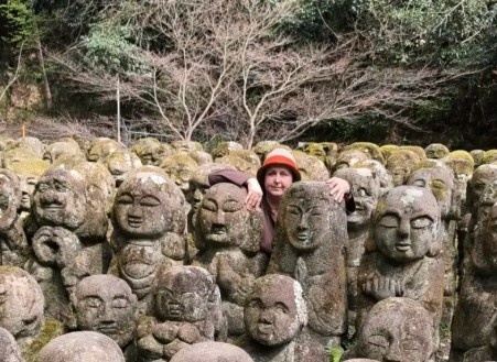 Otagi Nenbutsuji Temple stone statues in Kyoto