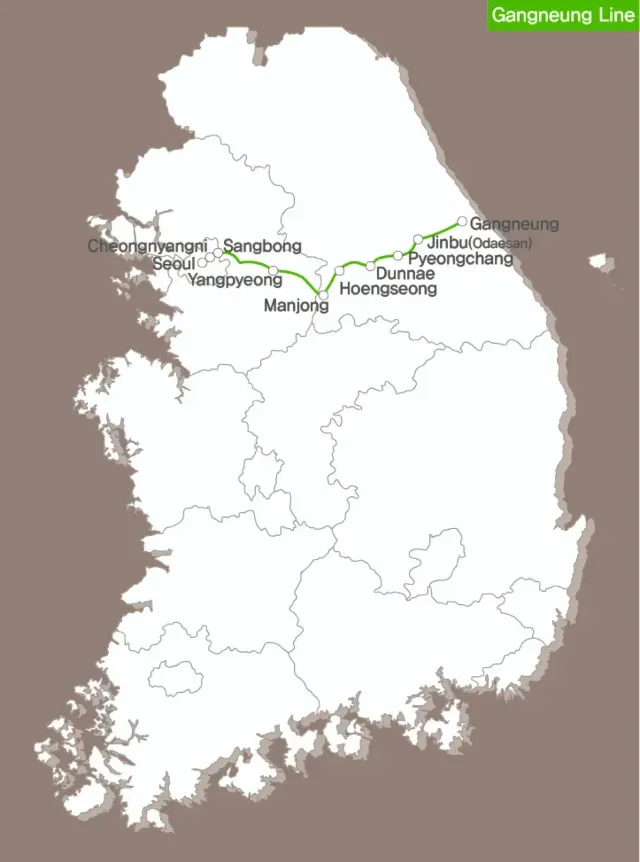 KTX 路線圖|江陵線