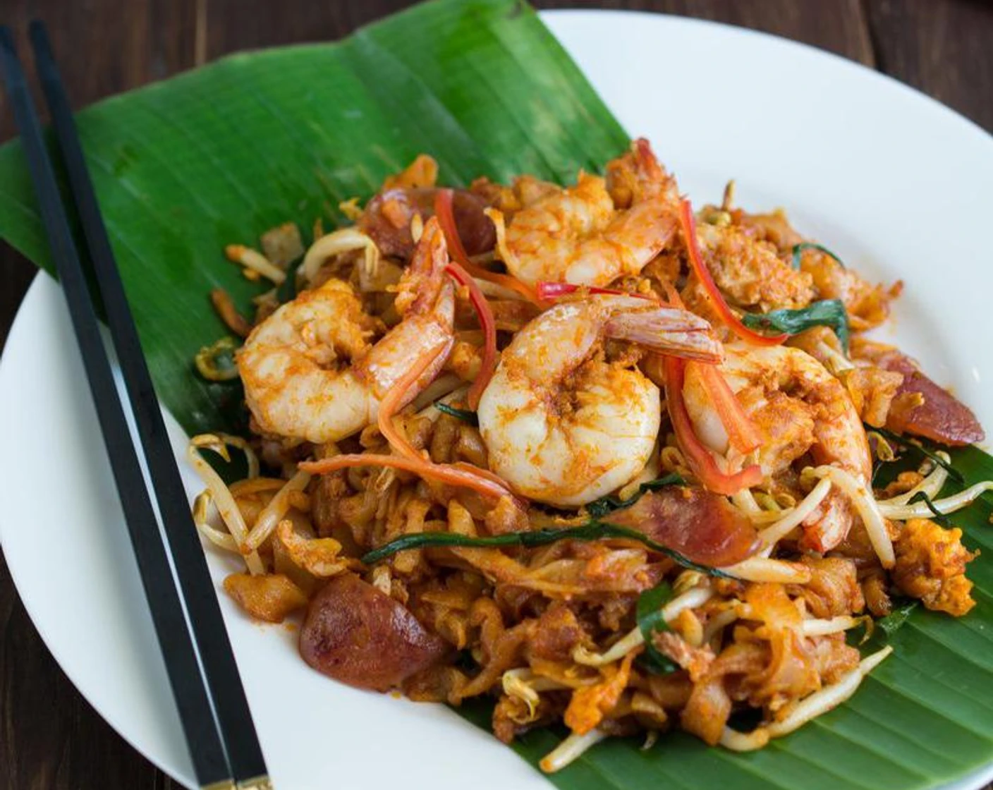 Delicious famous Penang char kuay teow