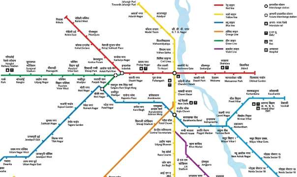 Delhi Metro Route Map
