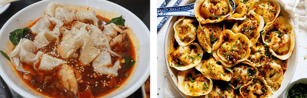 Raviolis sichuanais servis dans une soupe épicée, un classique incontournable de la cuisine de Chengdu