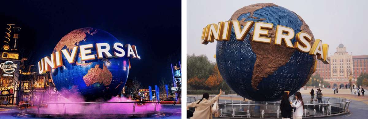 Universal Studios Beijing und sein ikonischer Universal-Globus