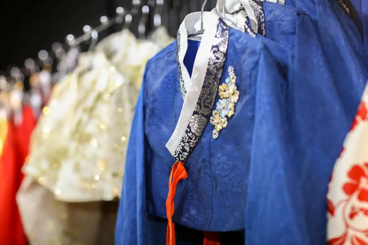 display of Hanbok customes