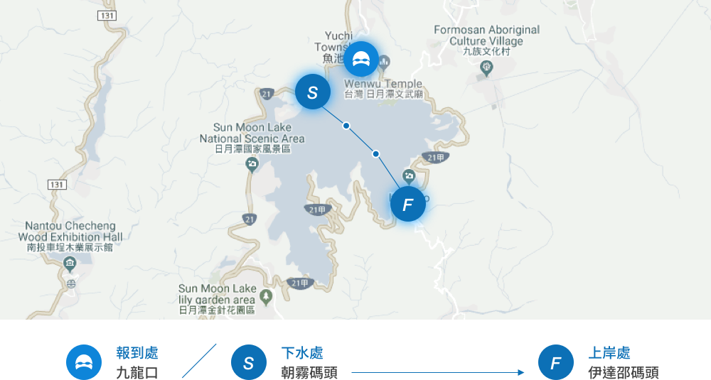 泳渡日月潭｜泳渡路線