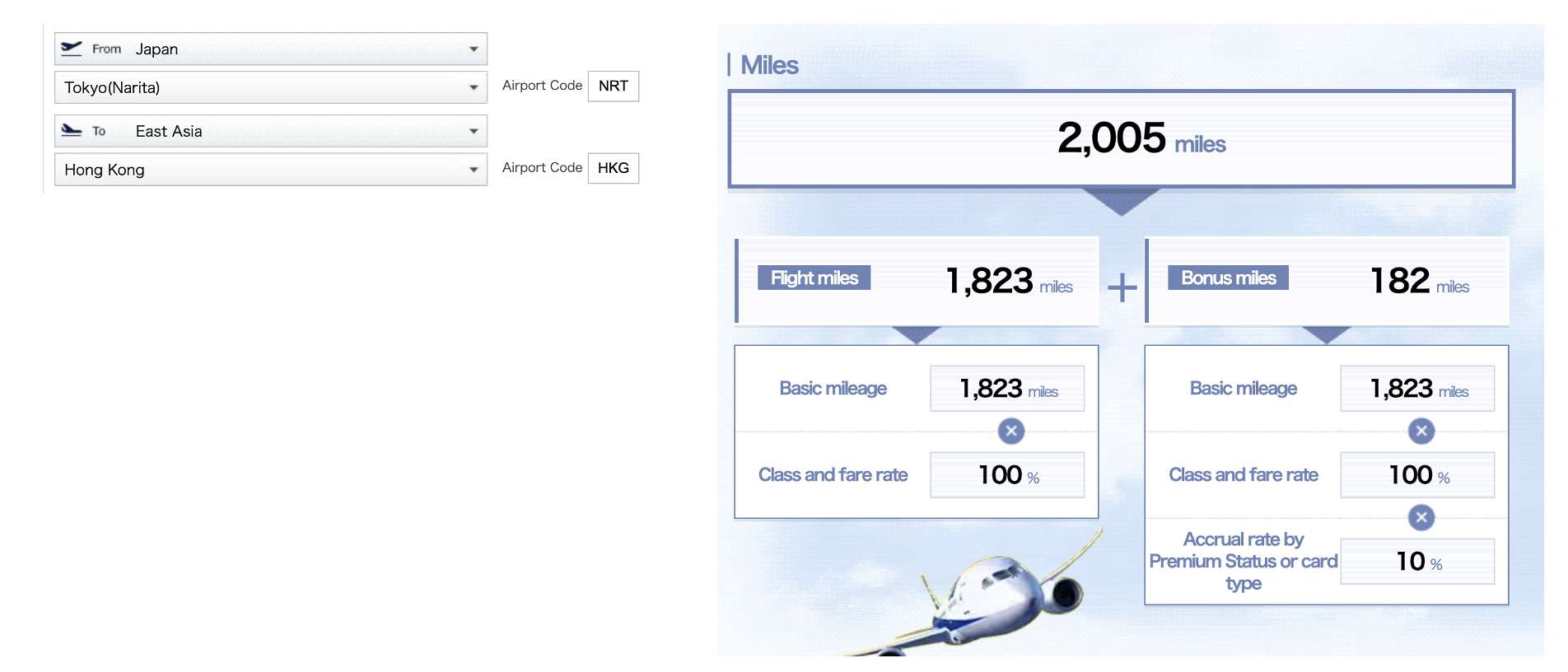 「全日空 ANA」 里數累積