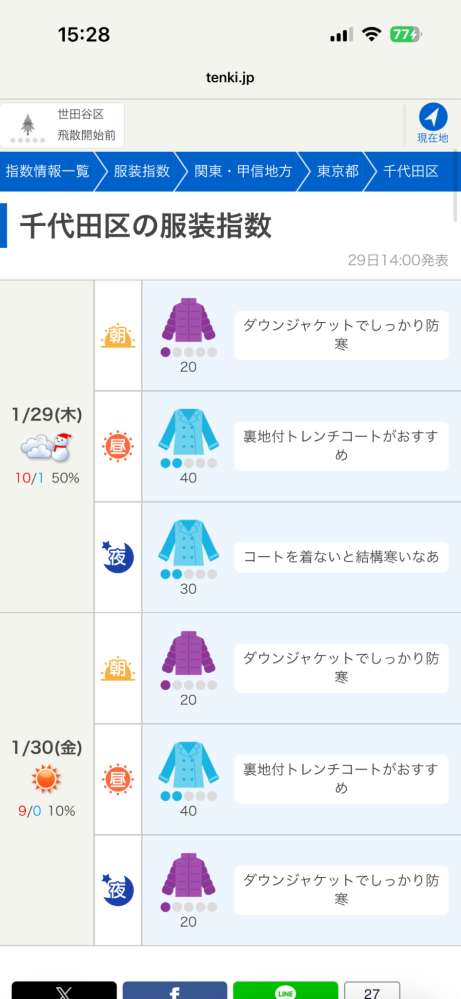 tenki jp 怎麼用？tenki jp 生活指數