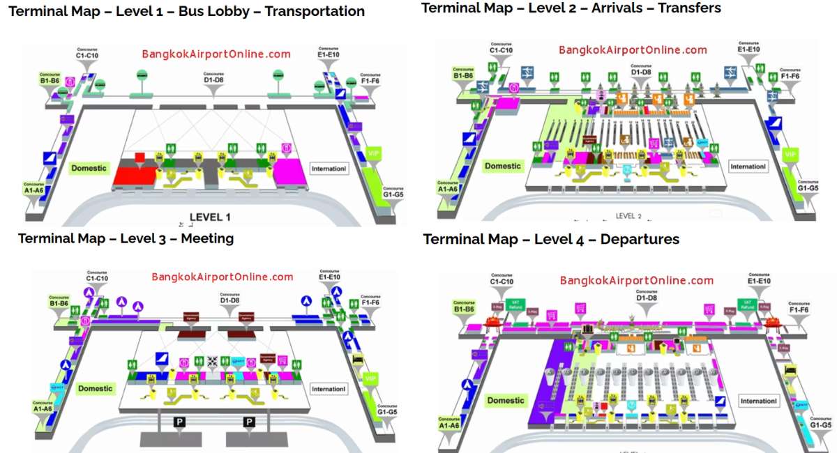 แผนที่สนามบินสุวรรรณภูมิ
