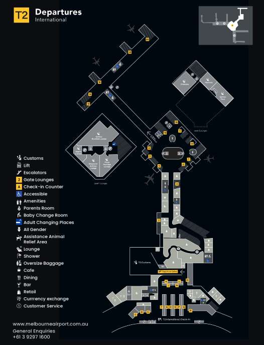Melbourne International Terminal Map