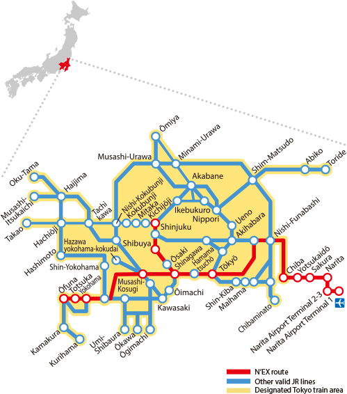 成田特快路線圖