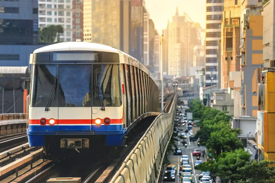 The MRT line in Bangkok