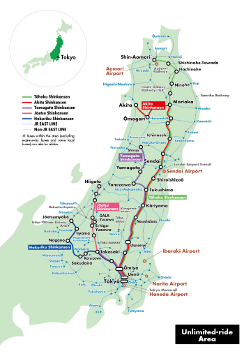 แผนที่ JR PASS
