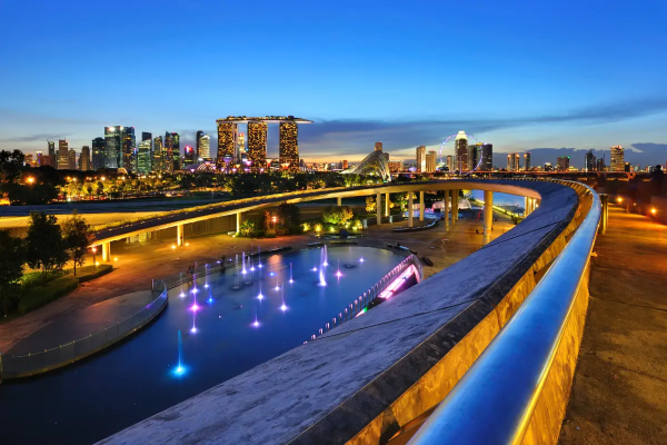 Scene at Marina Barrage