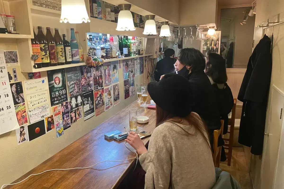 inside a bar at Golden Gai
