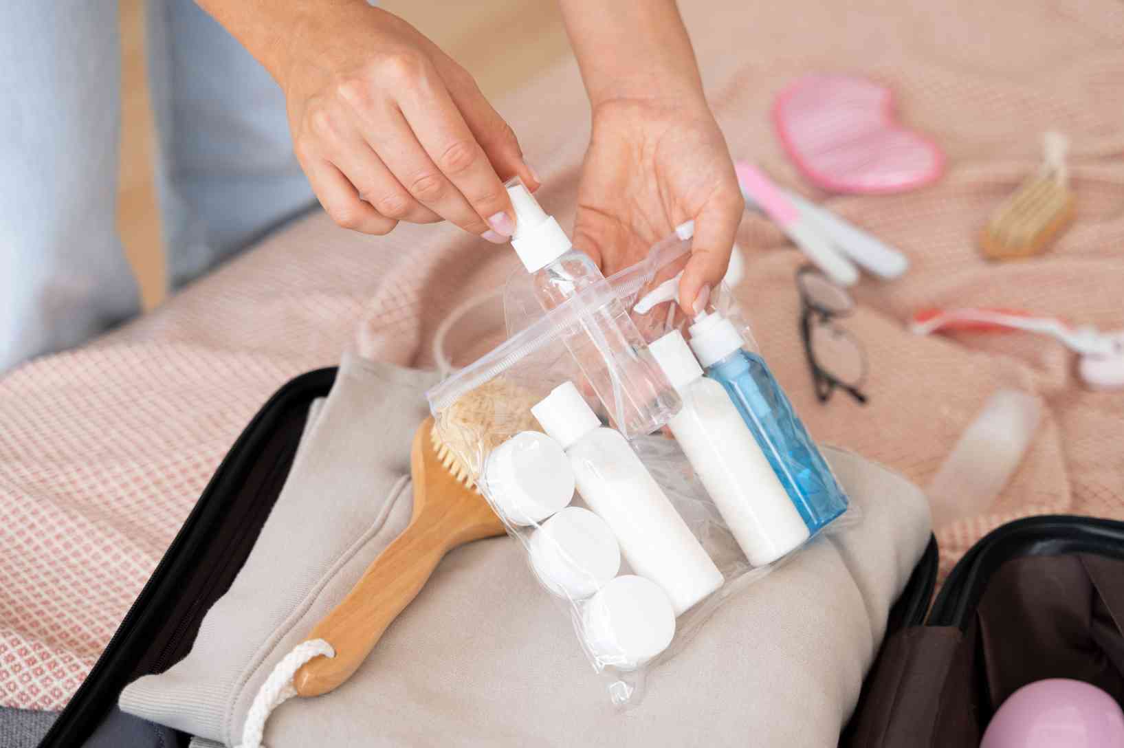 จัดเครื่องสำอางสำหรับบิน