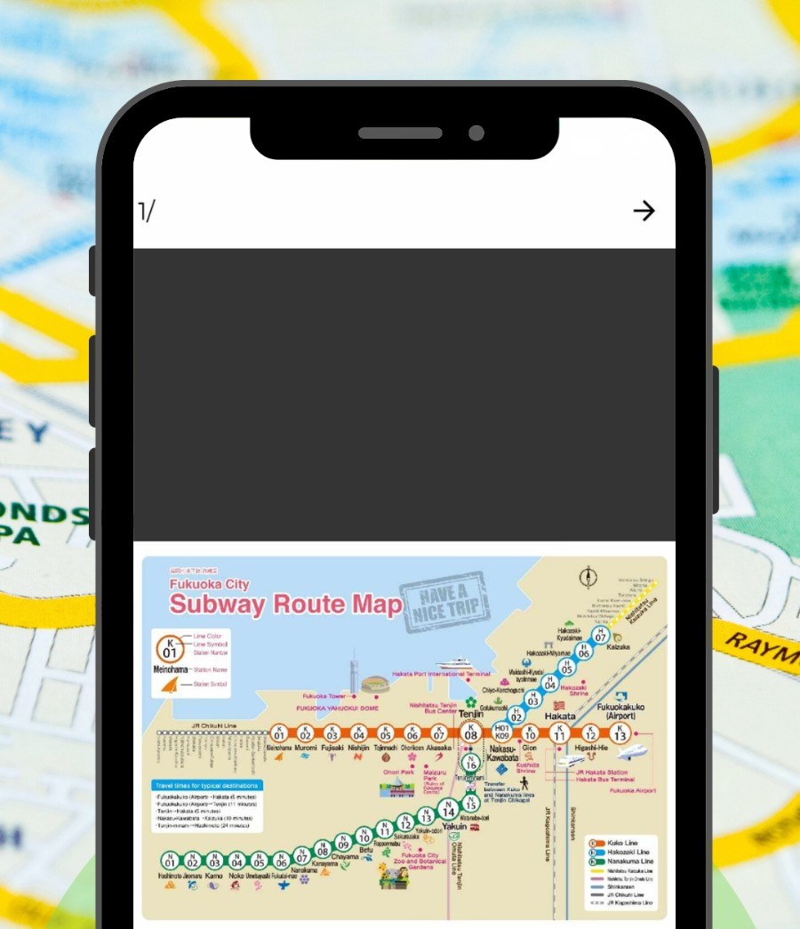 福岡地鐵圖 Fukuoka Subway Map