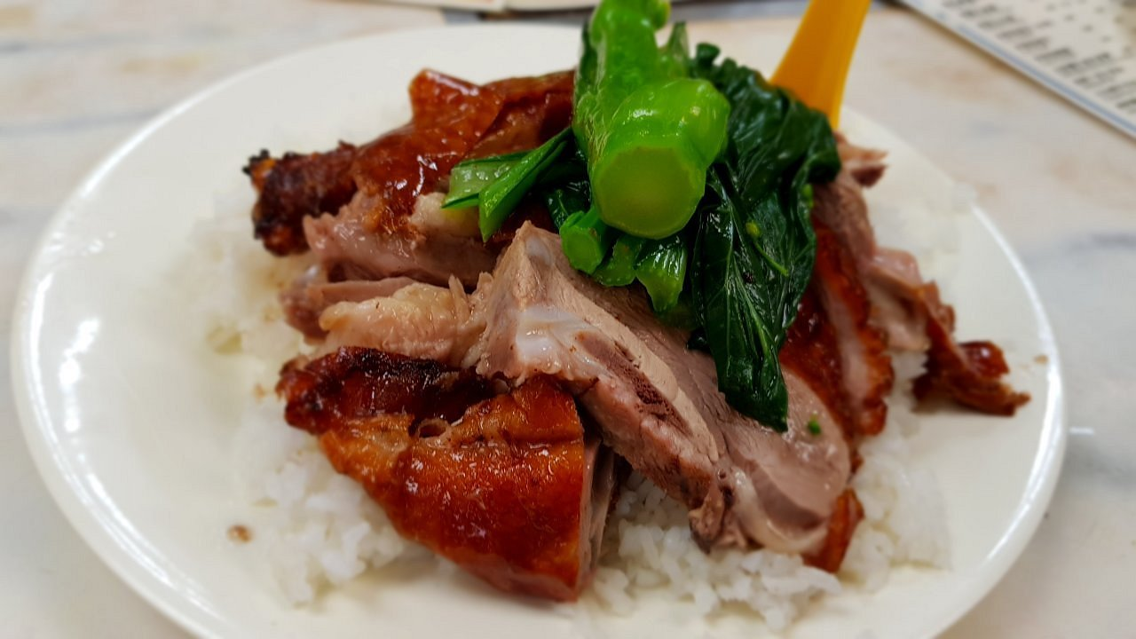 a delicious plate of duck rice