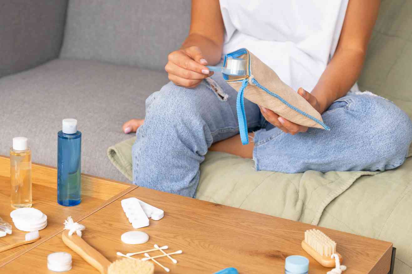 จัดเครื่องสำอางสำหรับบิน