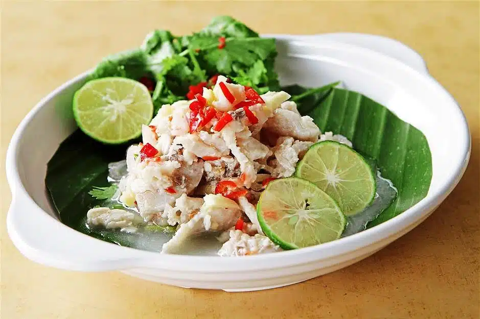 A serving of Hinava, sabah's own style of sashimi