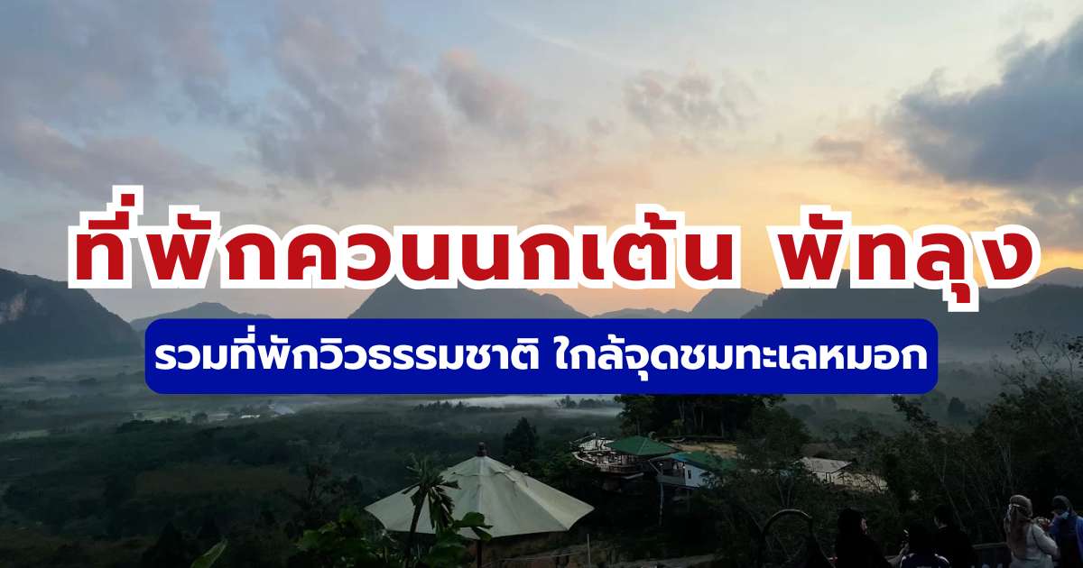 10 ที่พักควนนกเต้น พัทลุง 2569: วิวทะเลหมอก พร้อมไกด์เที่ยวทะเลน้อย | Trip.com