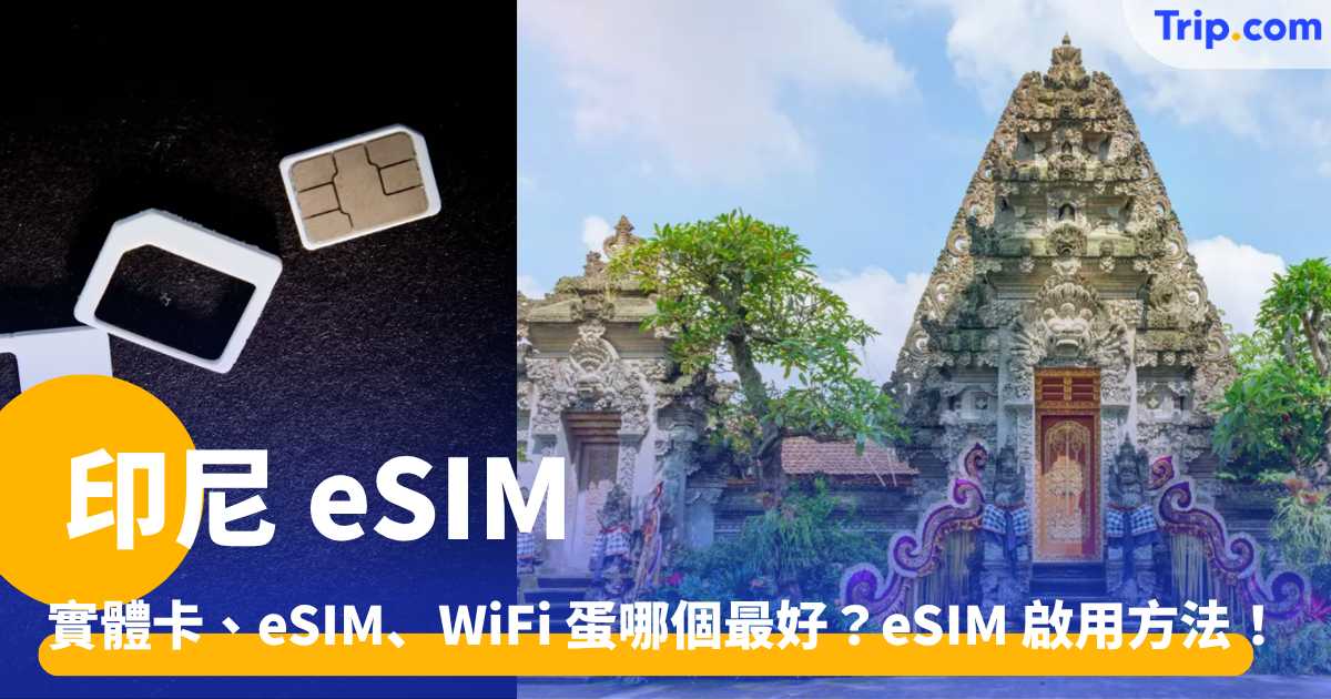 印尼 eSIM 2026 實體卡、eSIM、WiFi 蛋哪個最好？eSIM 啟用方法！ | Trip.com