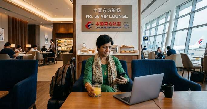China Eastern Business Class Transit Experience at Shanghai Pudong (PVG)
