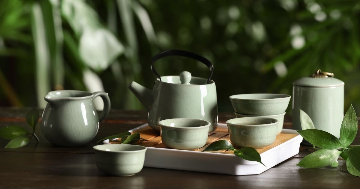 Té chino con el juego de té