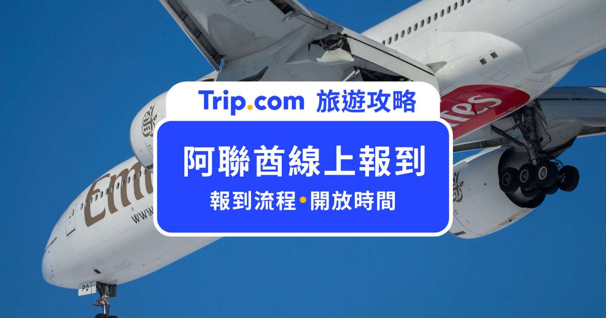 阿聯酋航空線上報到：不用排隊超省時！流程、開放時間與失敗原因一次看懂 | Trip.com