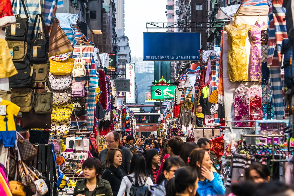 street scene at Ladies’ Market