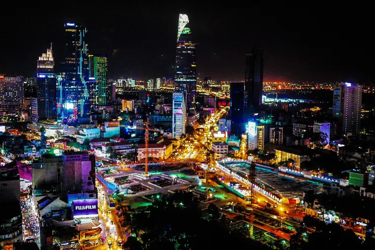 night scene at Chill Skybar