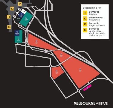 Melbourne Airport Parking Map